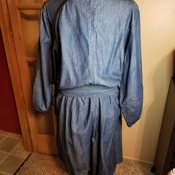 (((SOLD)))loquii Romper Plus Size 20 Denim Shorts Wrap NWT - Picture 2 of 5